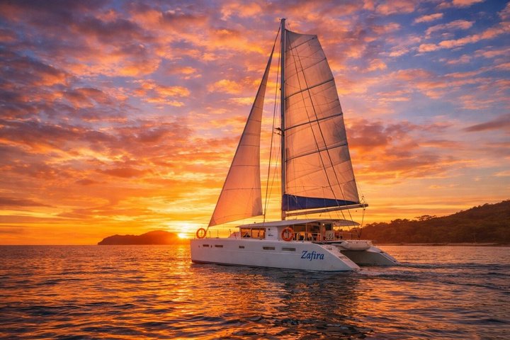 Costa Rica Sunset Catamaran Cruise Open Bar Snorkeling