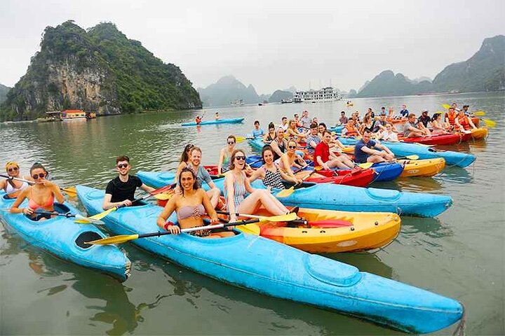 1 Night Luxury Party Cruise & 1 Night On Peaceful Freedom Bungalow Halong Bay