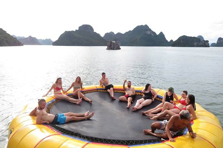 1 Night Luxury Party Cruise & 1 Night On Peaceful Freedom Bungalow Halong Bay