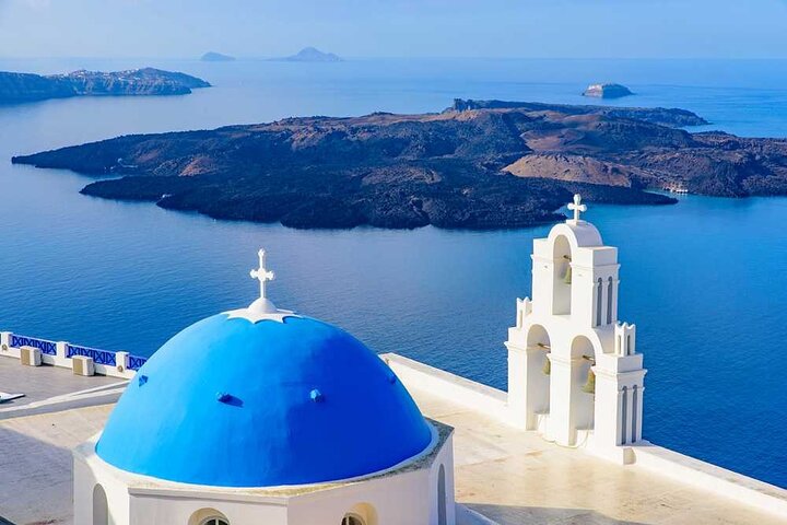 The tree Bells in Santorini