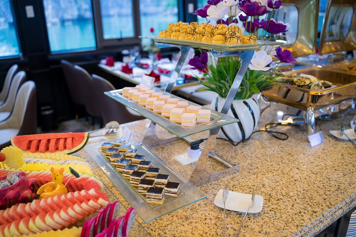 Best Seller Halong Luxury Day Cruise: Buffet Lunch & Sunset Party