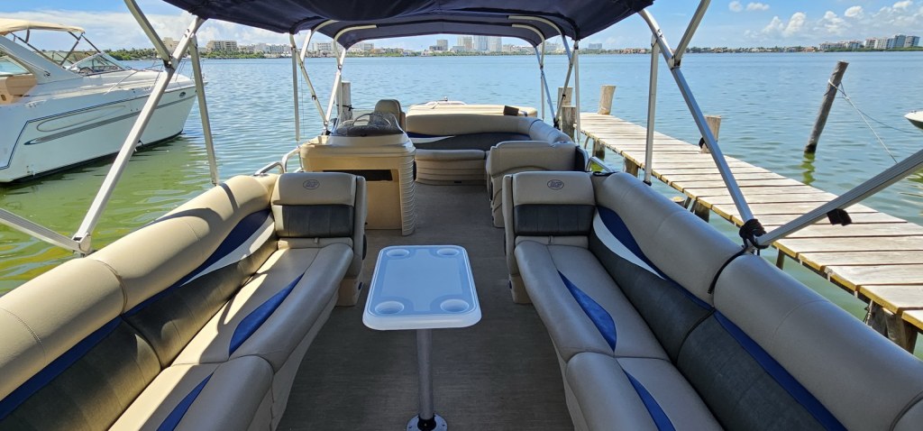 Charter the 33 ft Pontoon boat with Slide for 10 people