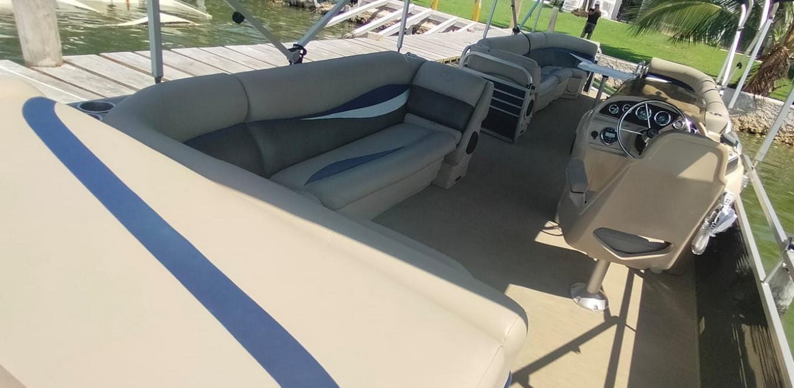 Charter the 33 ft Pontoon boat with Slide for 10 people