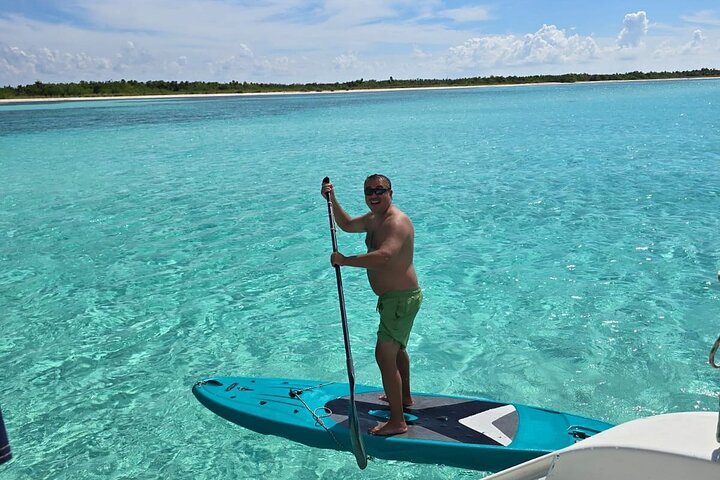Cozumel shared Luxury Catamaran to El Cielo or Passion Island