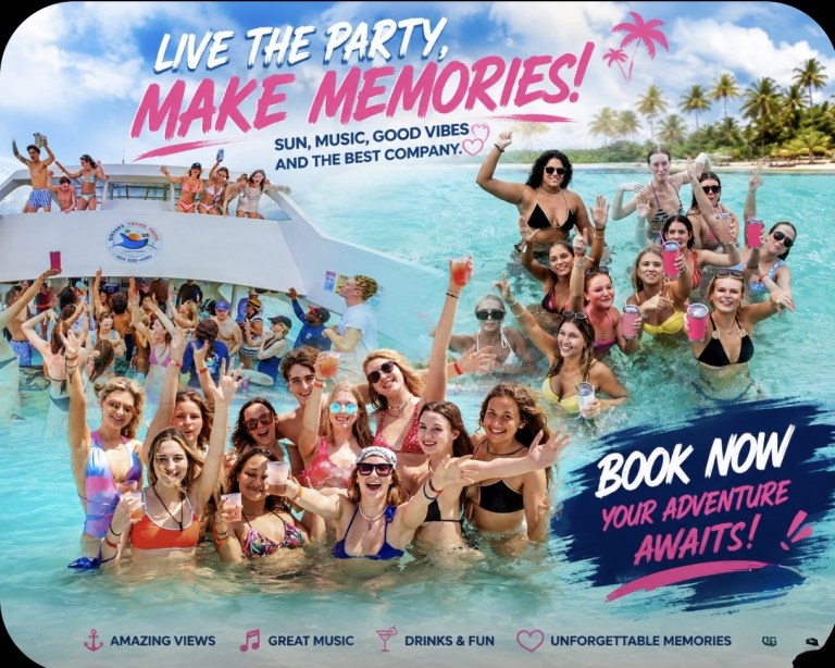 Explore Bavaro Beach Dolphin Watching, snorkeling, open bar