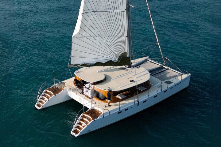 From Samui Koh Som Sunset trip by Luxury Catamaran
