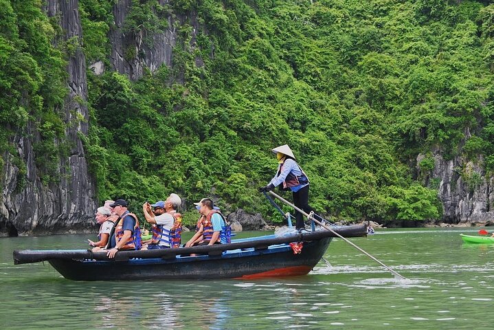 Full-Day Halong Bay Cruise with Caves, Island, Swimming& Kayaking