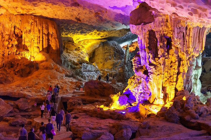 Full Day Tour to Halong with Cave and Titop island from Hanoi