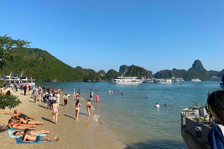 Ha Long Bay 5-Star Cruise with Swim, Kayak, Jacuzzi & Limousine
