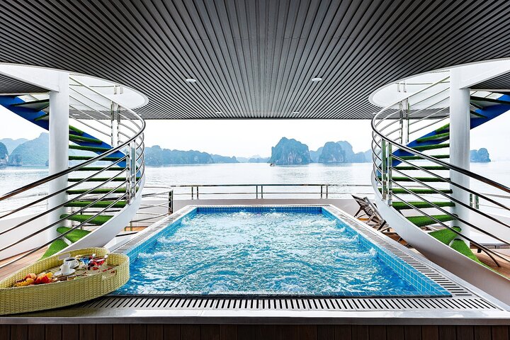 Halong Bay Hercules Premium Day Cruise with Cave, Island, Buffet