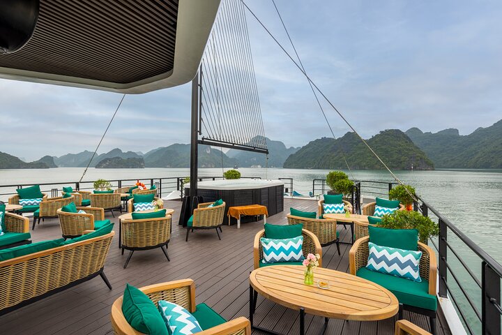 Halong Catamaran Premium Day Cruise with Jacuzzi & Water Slides