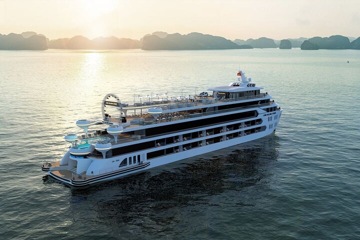 Largest and Most Luxurious Ha Long Bay Cruise Day Trip from Hanoi