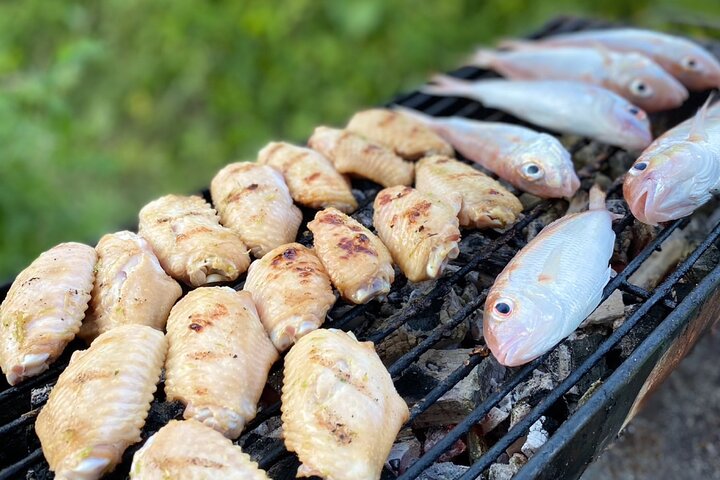 Grilled Lunch and Seafood prepared and included for Lunch