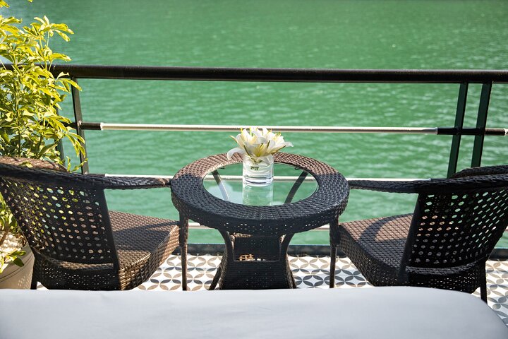 Luxury Rosy Cruise 3 Days Explore Halong Bay Lan Ha Bay Private Balcony
